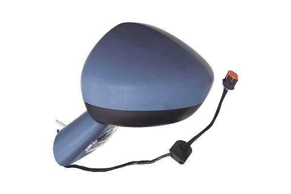 C5 ELEKTRİKLİ AYNA 08/15 ASTARLI SİNYALLİ MAVİ CAM SOL